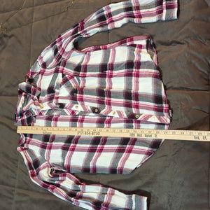 Maurice's women's small soft plaid button down long sleeve shirt same day shippi